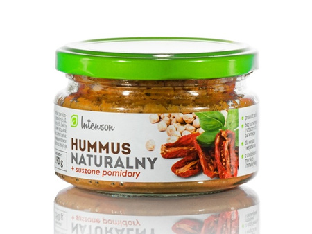 HUMMUS NATURALNY Z SUSZONYMI POMIDORAMI (BEZ KONSERWANTÓW, VEGAN)