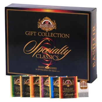 Zestaw herbat Basilur Specialty Classics, 6 smaków na prezent, 60 sasz.