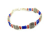 BRANSOLETA ETNICZNA Z NEPALU NIEBIESKA (KORALIKI, BRANSOLETKA ORIENTALNA, ETNO, BOHO, HIPPIE)