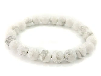 BRANSOLETKA MOCY BIAŁY JASPIS