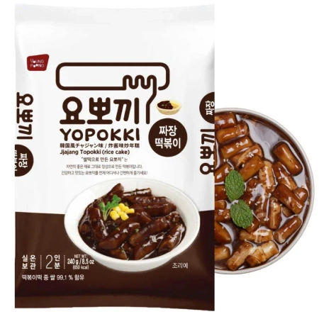 Yopokki kluski ryżowe Jjajang tteokbokki zestaw 240g Korea