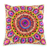 Poszewka na poduszkę orientalna wyszywana neon kwiaty 40x40 Indie