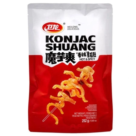 Ostra przekąska Konjac Shuang, Hot&Spicy Weilong 252g