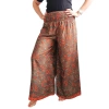 Spodnie damskie szerokie nogawki spódnico spodnie pomarańczowe, Indie