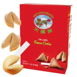 Ciasteczka z wróżbą, chińskie ciasteczka szczęścia 12 szt. Tin Lung