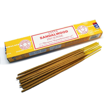 Kadzidła Satya Sandalwood 15G (Drzewo sandałowe, Indie, Kadzidełka, Trociczki)