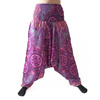 Szarawary spodnie cienkie alladynki joga fioletowe mandala Indie