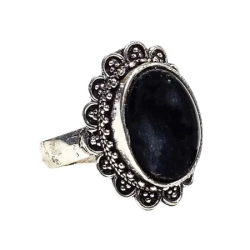 Pierścionek z kamieniem turmalinem, biżuteria orientalna z Indii