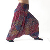 Szarawary spodnie cienkie alladynki spodnie joga różowe wzory Indie