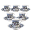 Filiżanki do kawy po turecku Gozde Topkapi, turecka porcelana, zestaw 6 szt.