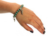 BRANSOLETA ZIELONA CHARMS (NA RĘKĘ, NA GUMCE)