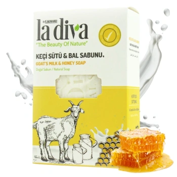 Mydło w kostce kozie mleko i miód La Diva 100g