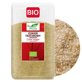 Cukier trzcinowy nierafinowany Demerara bio, 1kg Bio Planet
