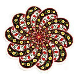 Podstawka ceramiczna pod gorące naczynie (rękodzieło Turcja) 18 cm