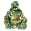 Figura szczęśliwego Buddy, turkusowo-złota 30 cm