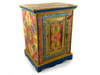 DREWNIANA SZAFKA Z DRZWICZKAMI Z INDII ŻÓŁTA (RĘKODZIEŁO, WYS. 60CM)