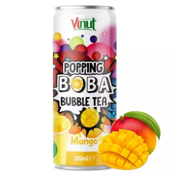 Napój bubble tea, popping booba o smaku mango, Vinut 320ml