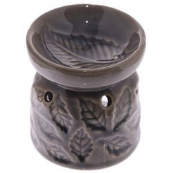 Kominek ceramiczny zapachowy, liście szary (podgrzewacz)