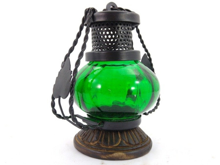 LAMPION ORIENTALNY (LAMPIONIK NA ŚWIECĘ TEALIGHT, ZIELONY)