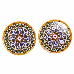 Podstawka pod kubek 2 szt  (metalowa, z korkiem, Turcja, mandala)