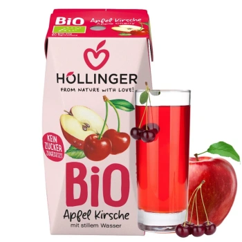 Nektar jabłkowo-wiśniowy bio, bez cukru, Hollinger 200ml