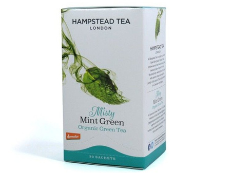 HERBATA ZIELONA Z MIĘTĄ 40G (SASZETKI, ORGANIC, FAIR TRADE, HAMPSTEAD)