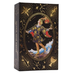 Zestaw kart do tarota ze złotą folią, 78 kart do wróżenia