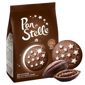 Włoskie ciasteczka czekoladowe z gwiazdkami Pan Di Stelle Mulino Bianco 350g
