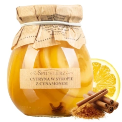 Cytryna w syropie z cynamonem do herbaty w plastrach Spichlerz 260g