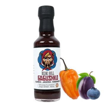 Ostry sos Dziki Bill Babushka z habanero, śliwką i jagodą 200 ml