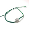  Bransoletka zielona pleciona czakra serca (regulowana, orient)
