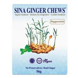 Cukierki imbirowe rozgrzewające miętowe (Ginger candy, 56g)
