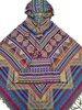 INDIAŃSKIE, CIEPŁE PONCZO Z FRĘDZLAMI NA JESIEŃ (NARZUTKA, SWETER)