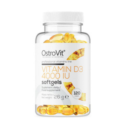 OstroVit Witamina D3 4000IU (suplement diety, 120 kaps., odporność)