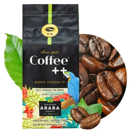 Kawa ziarnista 100% Arabica z Brazylii, Coffee++ Arara Ground, 250g 