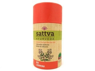 HENNA SATTVA AYURVEDA CZYSTA CZERWIEŃ, NATURALNA, ZIOŁOWA FARBA DO WŁOSÓW 150G