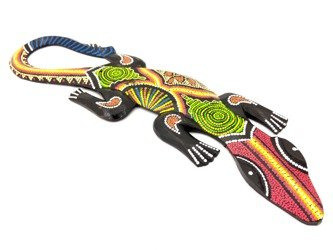 PŁASKORZEŹBA GEKON (GEKONY JASZCZUR DREWNO ORIENT, 50CM)