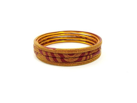 ZESTAW 4 BRANSOLETEK INDYJSKICH CZERWONY