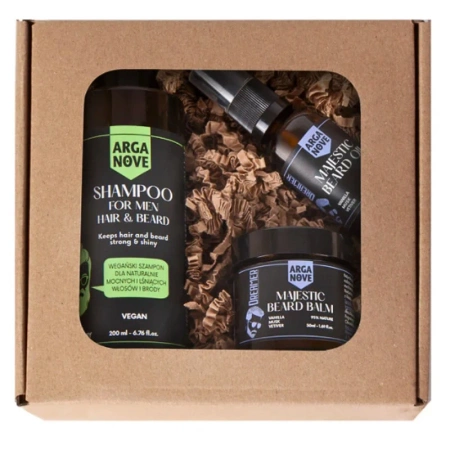 Zestaw naturalnych kosmetyków do pielęgnacji brody Majestic, Arganove