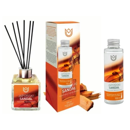 Zestaw dyfuzor zapachowy + wkład zapasowy Japoński sandał Naturalne Aromaty
