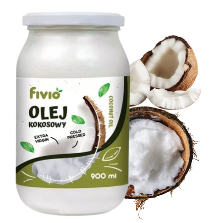 Olej kokosowy virgin nierafinowany 900ml (kosmetyczny, spożywczy)