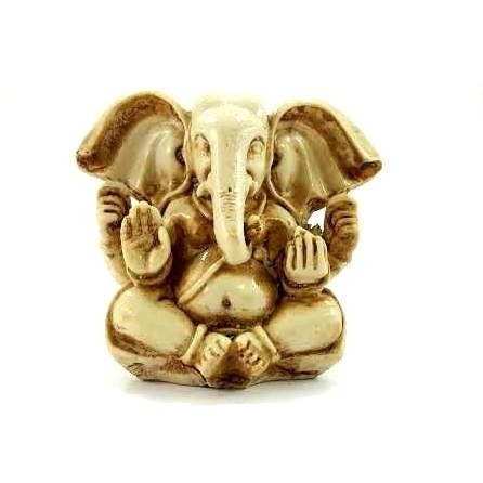 Kremowa figurka Ganesha (Ganesh) 8 cm