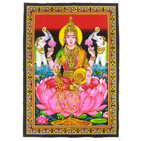 Indyjska tkanina ścienna Laxmi (bawełna 75 x 107cm)