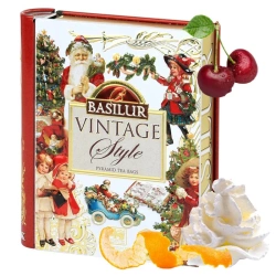 Czarna świąteczna herbata liściasta w puszce, na prezent Basilur 10g