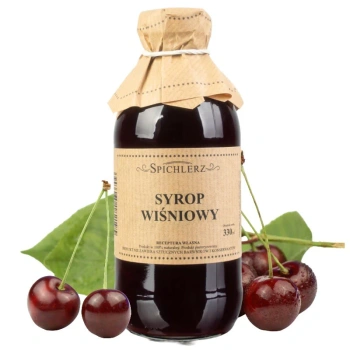 Syrop wiśniowy do herbaty i deserów sok z wiśni Spichlerz 330ml