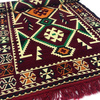 Kilim anatolijski dywan chodnik turecki jednostronny bordowo pomarańczowy geometryczne wzory 150x80
