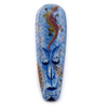Maska drewniana podłużna, jaszczurka, niebieska Indonezja 50cm