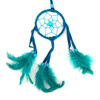 Turkusowy łapacz snów XS, mały (rękodzieło, pióra) 