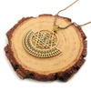 Wisiorek Shri Yantra, złoty kolor (naszyjnik metalowy, na łańcuszku)