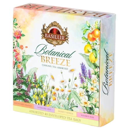 Herbata ekspresowa Botanical Breeze, zestaw 4 smaków, Basilur 40 sasz.   